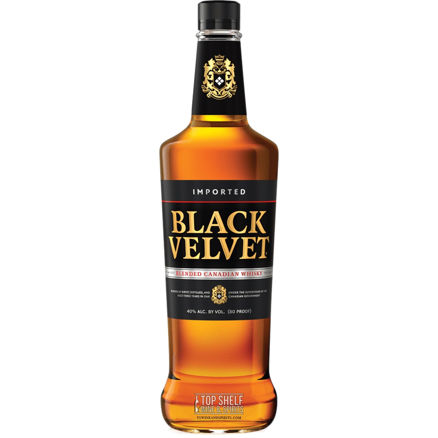 Black Velvet 903 Whiskey bottle from Sip N Burn Liquors, showcasing rich flavors and smooth finish, perfect for sipping or mixing.