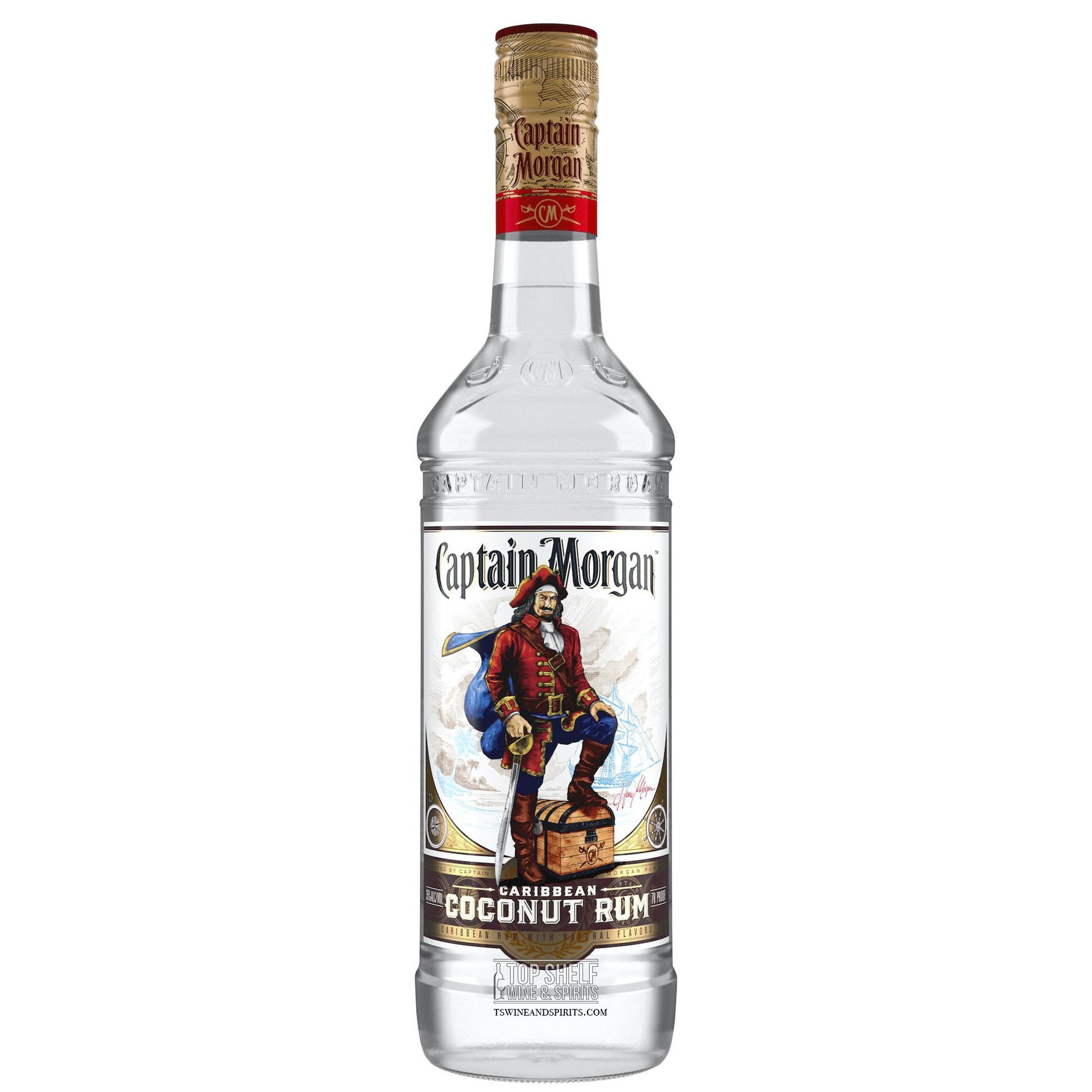 Captain Morgan Coconut Rum available at Sip N Burn Liquors, perfect for tropical cocktails and summer fun.