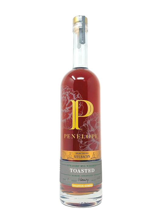 Penelope Toasted Rye whiskey bottle from Sip N Burn Liquors showcasing premium craftsmanship and rich flavor profile