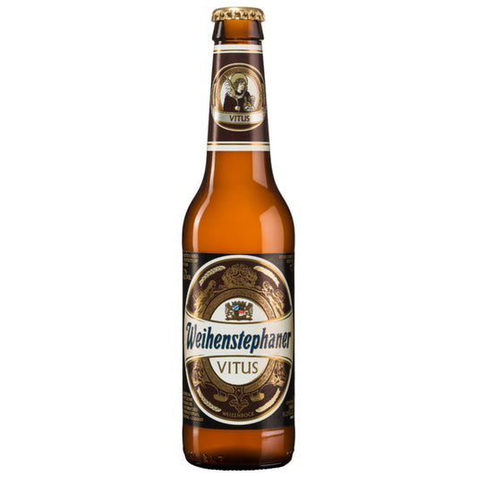 Weihenstephan Vitus 11.2oz Bottles available at Sip N Burn Liquors, premium German wheat beer with rich flavors and aromas.