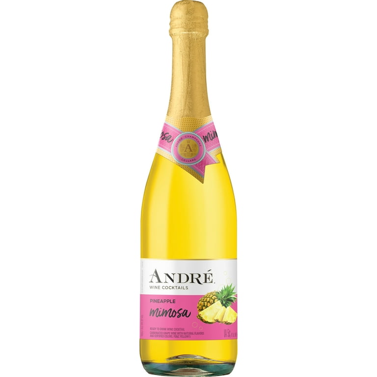 Andre Pineapple Mimosa Wine Cocktail 750ml Bottle available at Sip N Burn Liquors, perfect for fruity celebrations and refreshing gatherings.