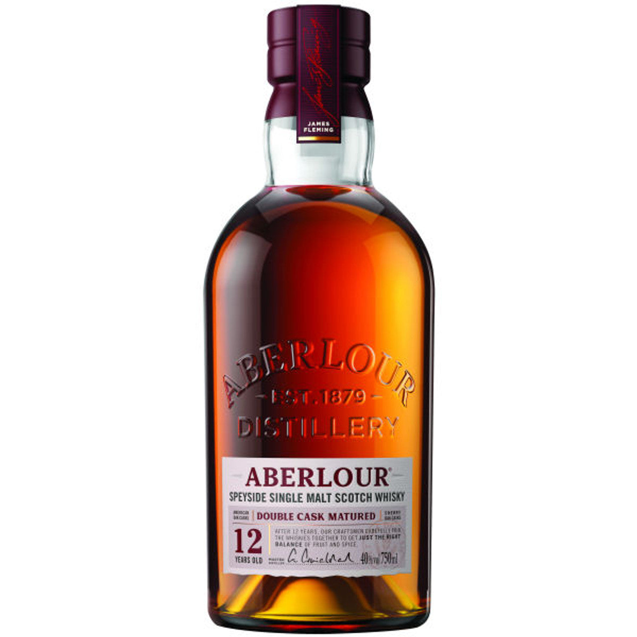 Aberlour 12 Year Single Malt Double Cask Scotch Whisky available at Sip N Burn Liquors, rich and smooth with hints of dried fruits and sweet spices.