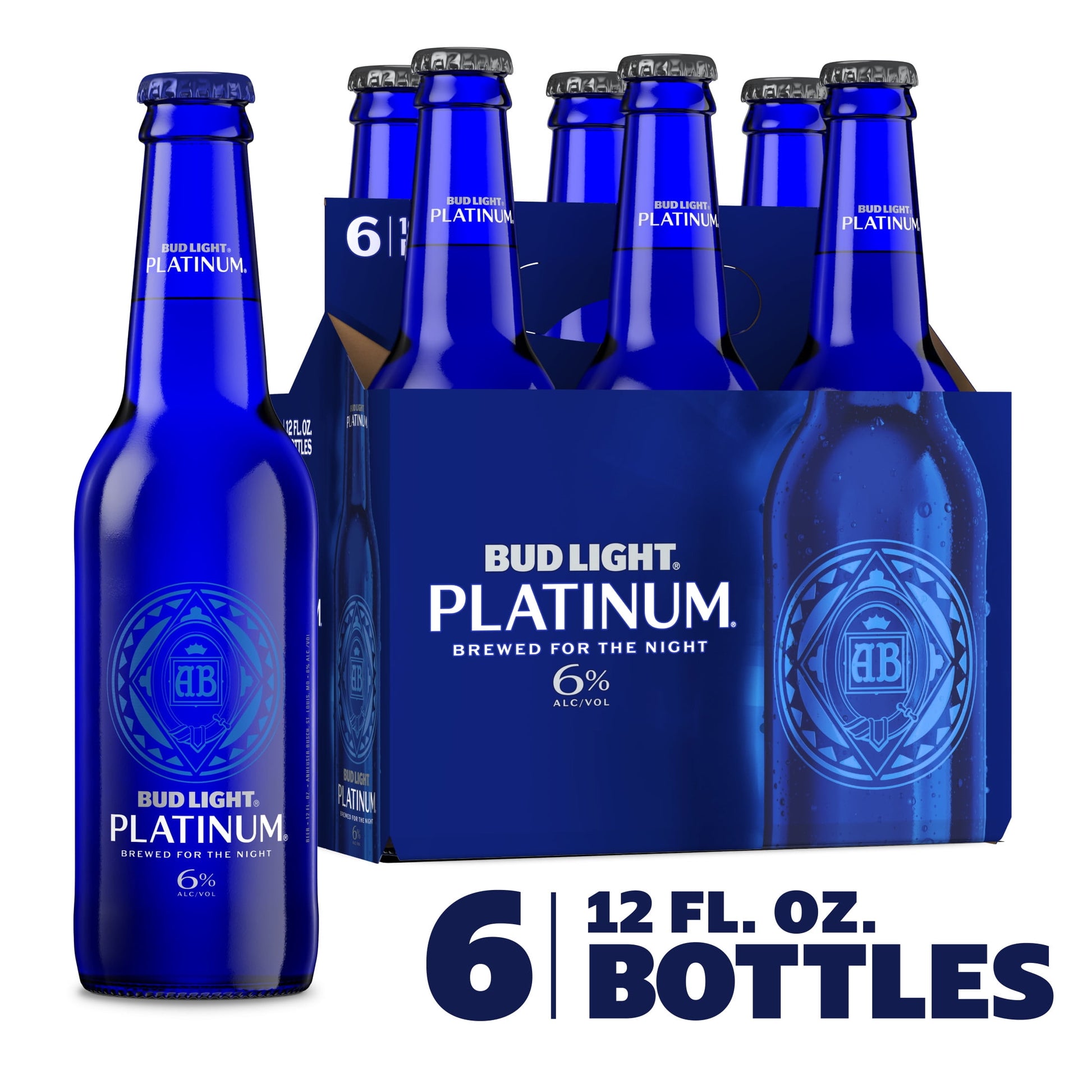 Bud Light Platinum Lager - 6x 12oz Bottles available at Sip N Burn Liquors, premium beer for refreshing moments.