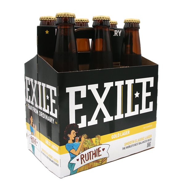 Exile Ruthie craft beer available at Sip N Burn Liquors, featuring a unique blend of flavors and vibrant packaging.