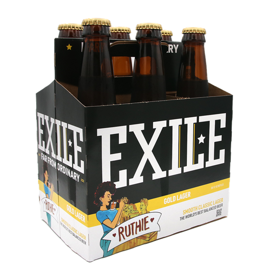 Exile Ruthie craft beer available at Sip N Burn Liquors, featuring a unique blend of flavors and vibrant packaging.