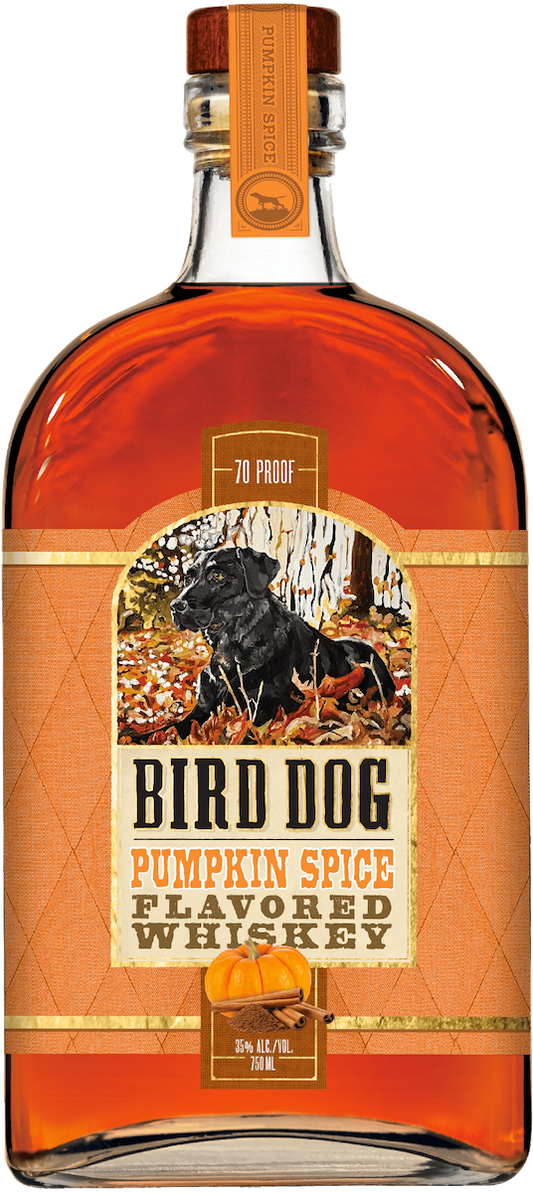 Bird Dog Whiskey Pumpkin Spice Whiskey Flavored 750ml Bottle available at Sip N Burn Liquors, perfect for fall cocktails and seasonal celebrations.