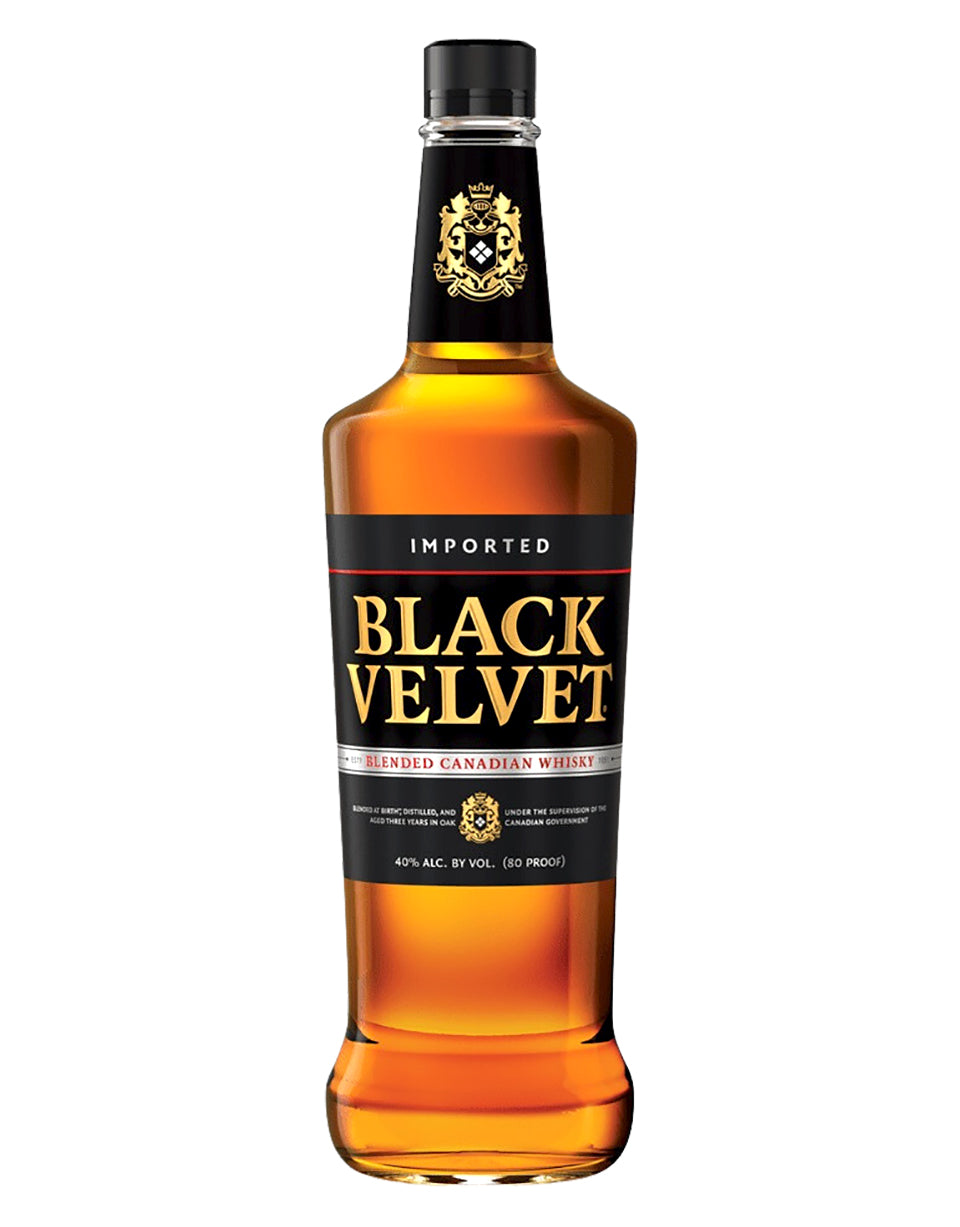 Black Velvet Canadian Whisky 750ml (80 Proof) - Premium whisky from Sip N Burn Liquors, known for its smooth taste and rich flavor profile, perfect for sipping or mixing.