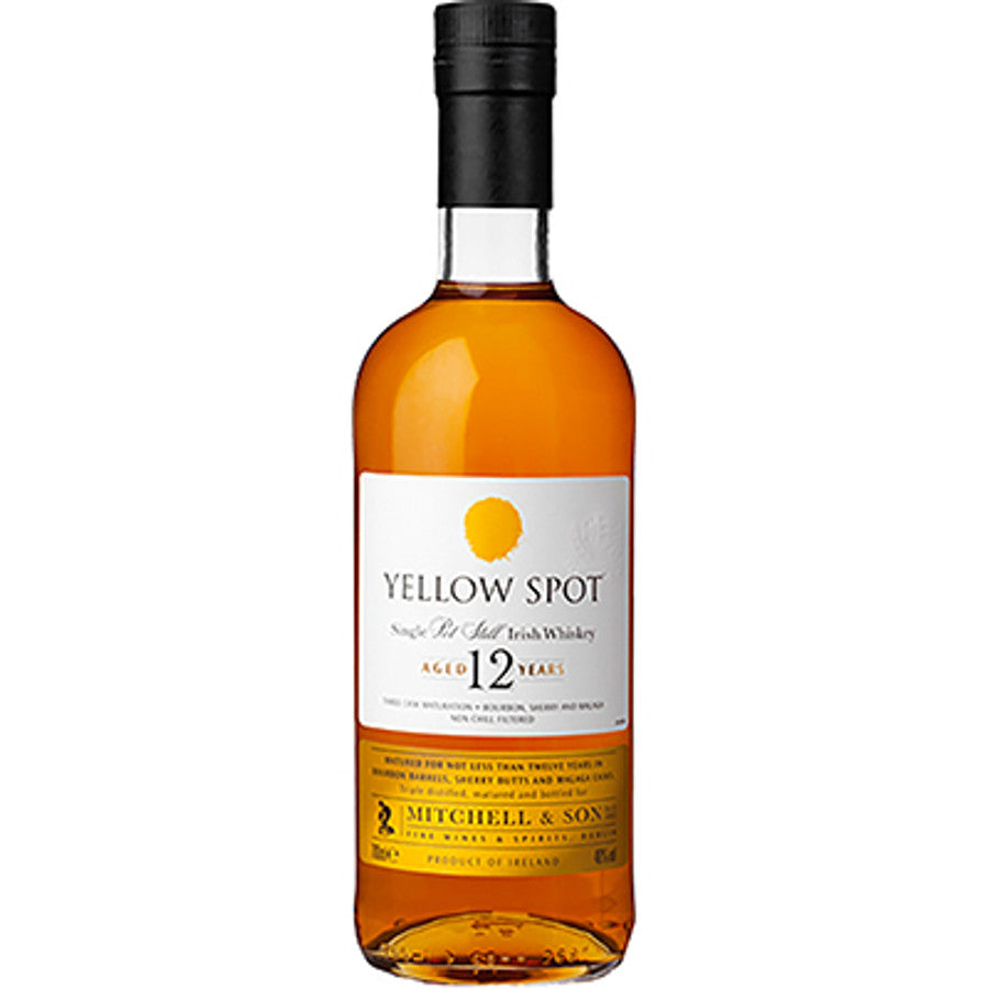 Mitchell & Son Yellow Spot 12 Year Old Single Pot Still Irish Whiskey 750ml available at Sip N Burn Liquors, premium Irish whiskey with rich flavors and a smooth finish.