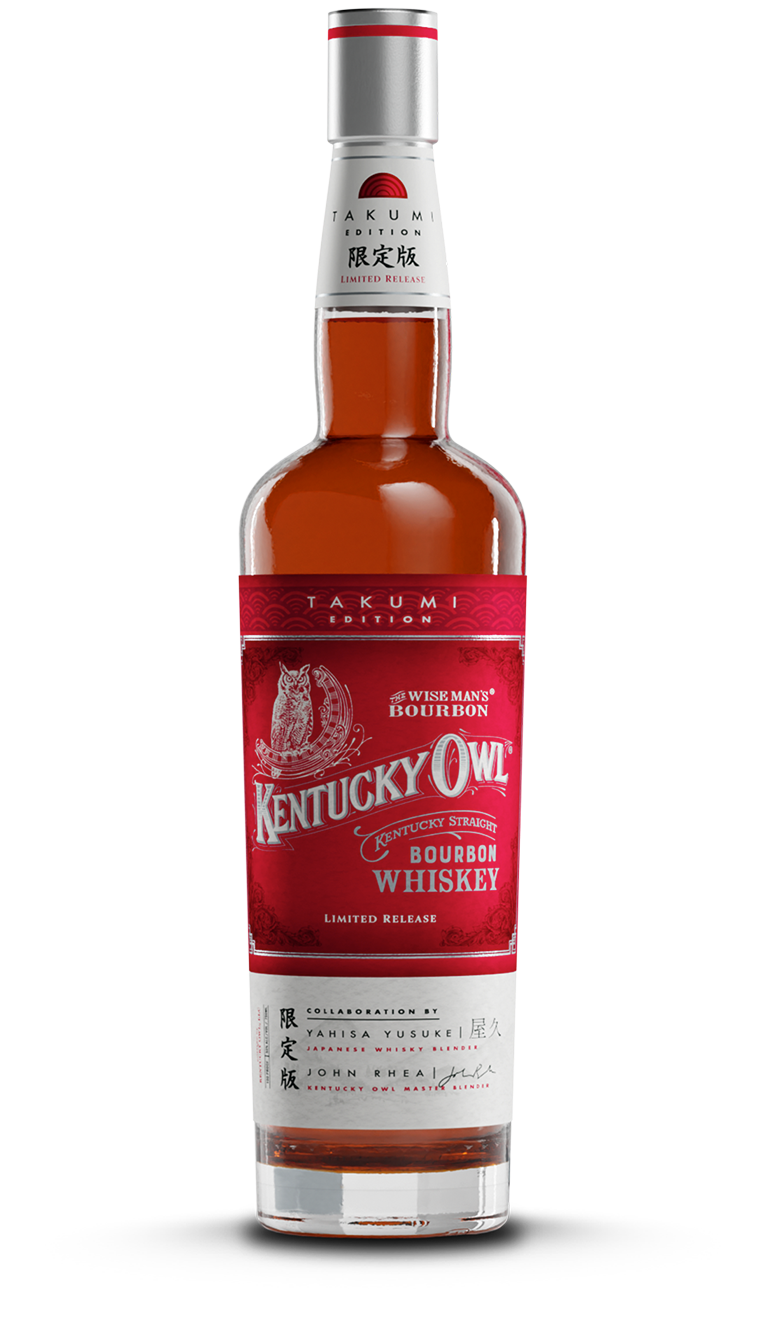 Kentucky Owl Takumi Edition Kentucky Straight Bourbon Whiskey available at Sip N Burn Liquors, premium bourbon with a rich flavor profile and unique craftsmanship.