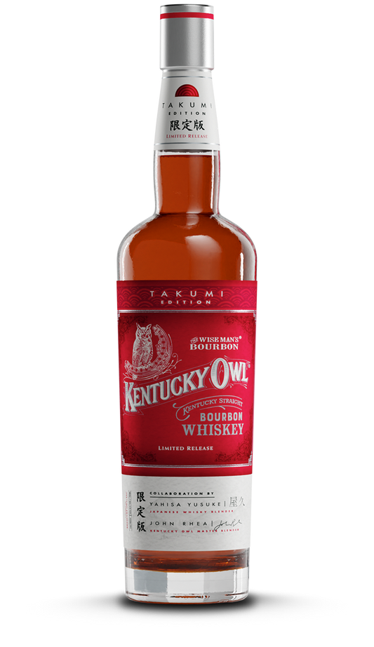 Kentucky Owl Takumi Edition Kentucky Straight Bourbon Whiskey available at Sip N Burn Liquors, premium bourbon with a rich flavor profile and unique craftsmanship.