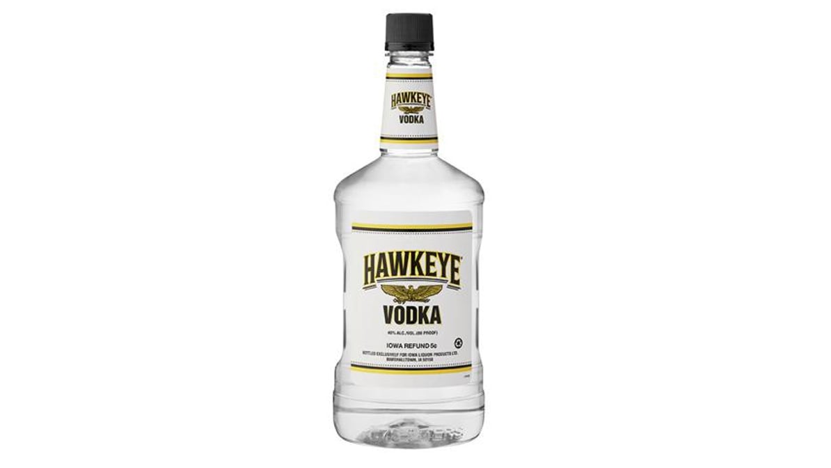 Hawkeye Vodka bottle from Sip N Burn Liquors, premium quality vodka for cocktails and mixed drinks