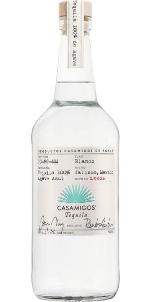 Casamigos Blanco Tequila bottle on display at Sip N Burn Liquors, showcasing premium quality and smooth taste for tequila enthusiasts.