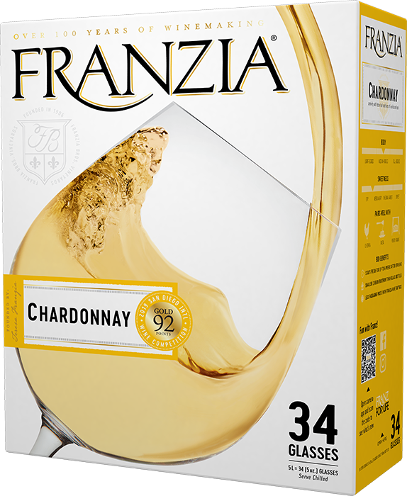 Franzia Chardonnay White Wine 500ml Box from California - Sip N Burn Liquors