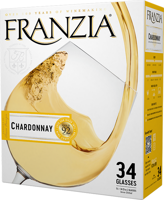 Franzia Chardonnay White Wine 500ml Box from California - Sip N Burn Liquors