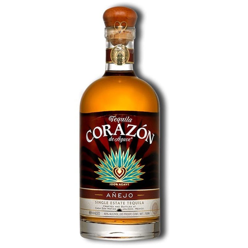 Corazon Single Estate Anejo Tequila bottle from Sip N Burn Liquors, premium aged tequila with rich flavors and smooth finish.