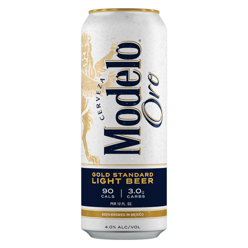 Modelo Oro Single 24oz Can - Refreshing golden lager beer available at Sip N Burn Liquors, perfect for enjoying any occasion.