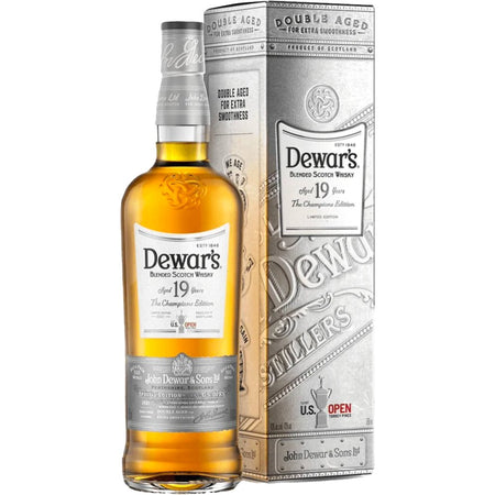 Dewars 19 Year US Open 2024 Edition available at Sip N Burn Liquors, premium whiskey gift for golf fans.