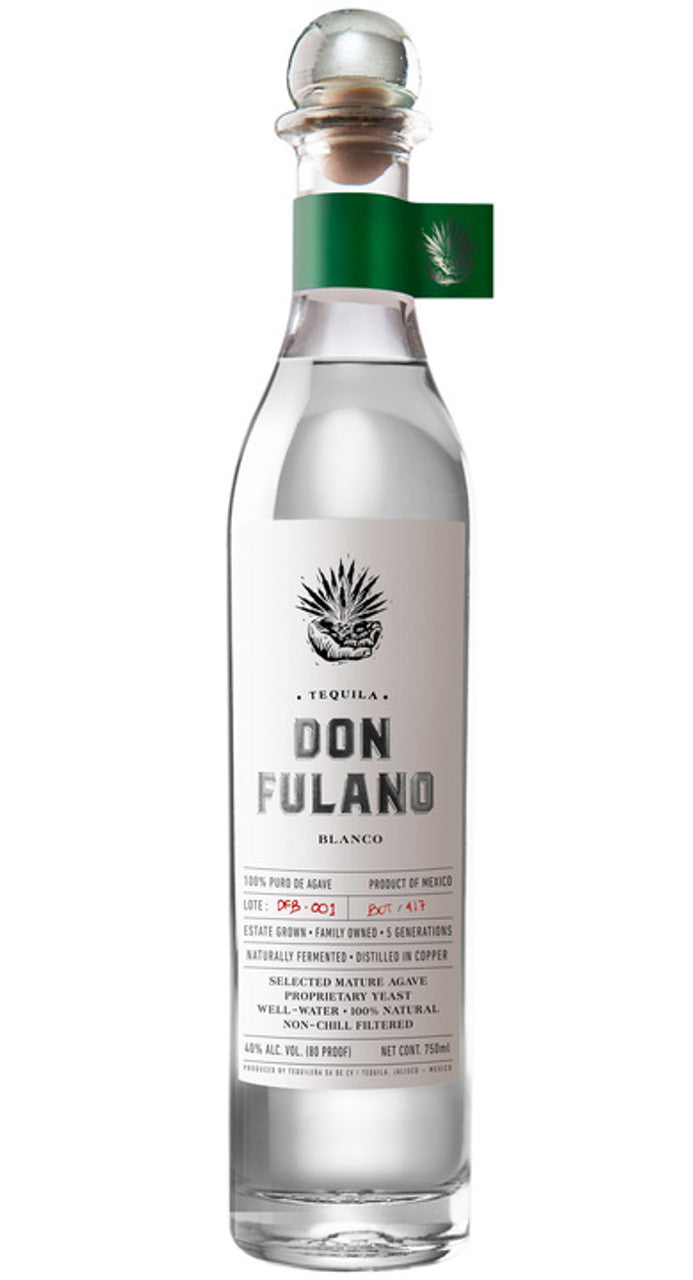 Don Fulano Tequila Blanco Silver 750ml Bottle from Sip N Burn Liquors - Premium artisanal tequila with smooth flavor and hints of agave.