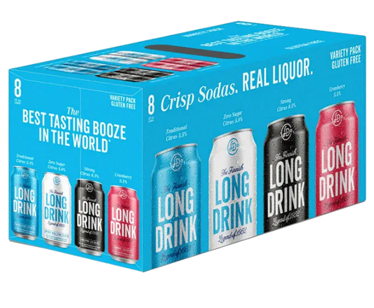 Long Drink Traditional Seltzer RTD Cocktail Cans 355ml available at Sip N Burn Liquors, refreshing ready-to-drink beverage with a perfect blend of flavors for any occasion.