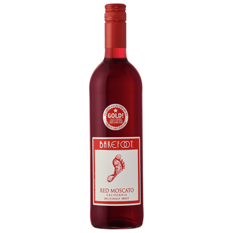 Red Moscato wine bottle from Sip N Burn Liquors, featuring a vibrant label and rich red color, perfect for sweet wine lovers and ideal for celebrations or casual gatherings.