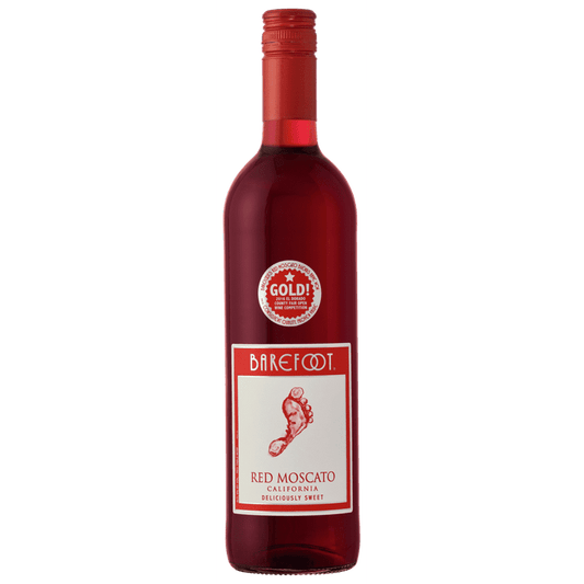 Red Moscato wine bottle from Sip N Burn Liquors, featuring a vibrant label and rich red color, perfect for sweet wine lovers and ideal for celebrations or casual gatherings.