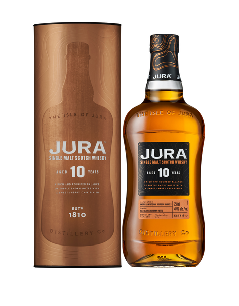 Jura 10 Year Single Malt Scotch Whisky Whiskey from Sip N Burn Liquors - rich, smooth flavor with hints of honey and spice, perfect for whisky enthusiasts