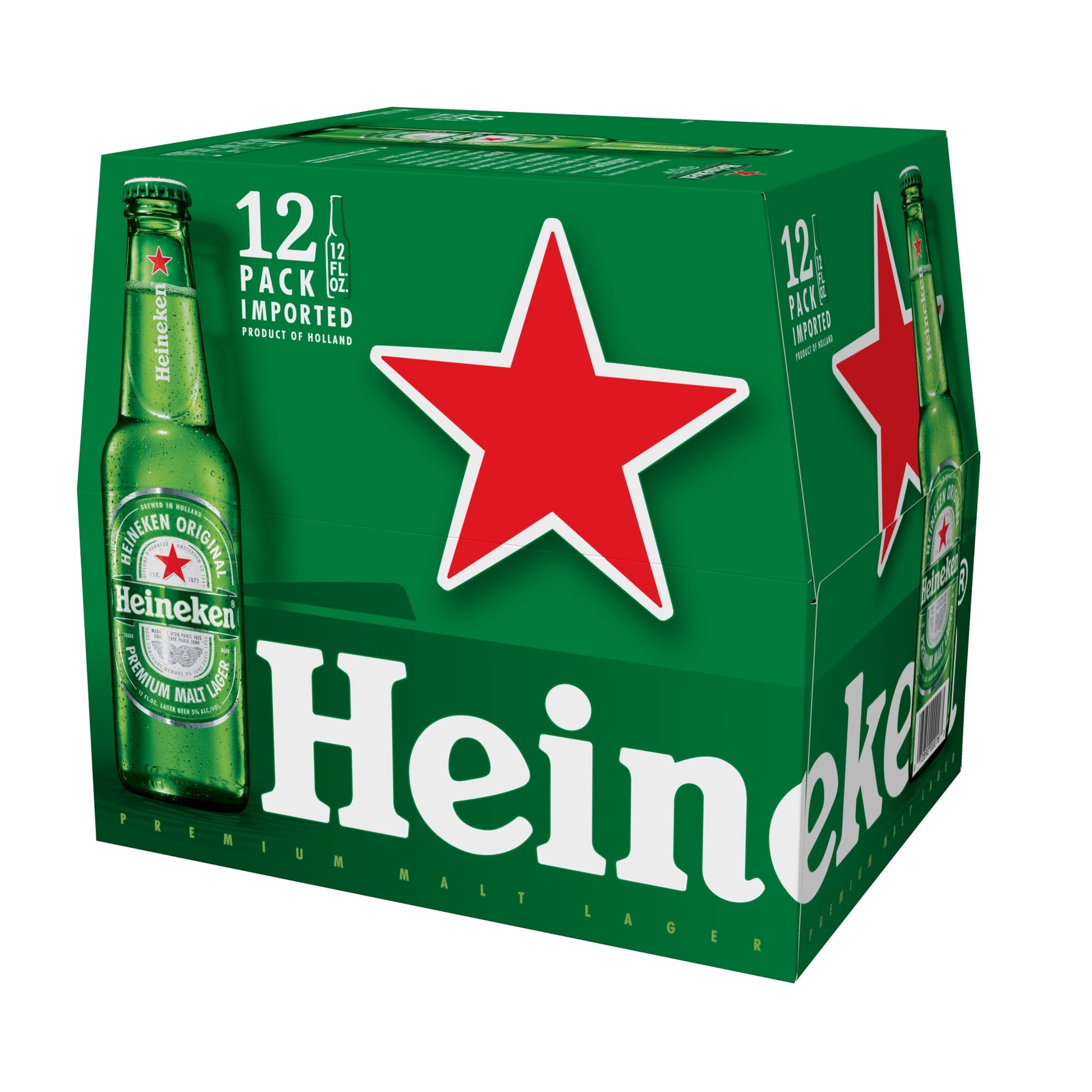 Heineken Lager Beer 12.0 Fl Oz X 12 Pack from Sip N Burn Liquors - Refreshing and Crisp Taste, Perfect for Gathering and Celebrations