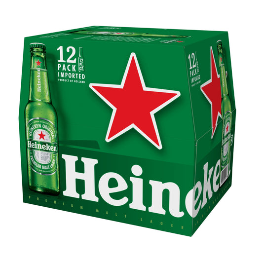 Heineken Lager Beer 12.0 Fl Oz X 12 Pack from Sip N Burn Liquors - Refreshing and Crisp Taste, Perfect for Gathering and Celebrations