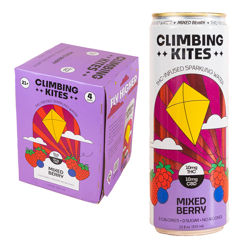 Climbing Kites Mixed Berry 4pk - Sip N Burn Liquors, vibrant berry-flavored kites for a refreshing experience.