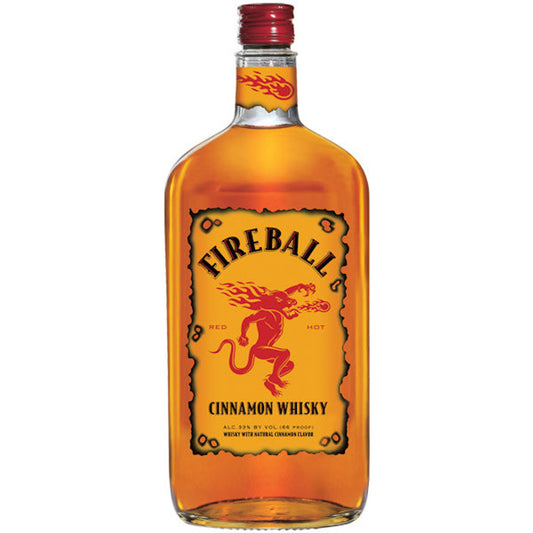 Fireball Cinnamon Whiskey bottle at Sip N Burn Liquors, featuring a vibrant label and iconic branding for a spicy, smooth whiskey experience.