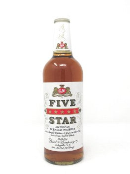 Five Star 750mL whiskey bottle available at Sip N Burn Liquors, premium liquor for the discerning palate.