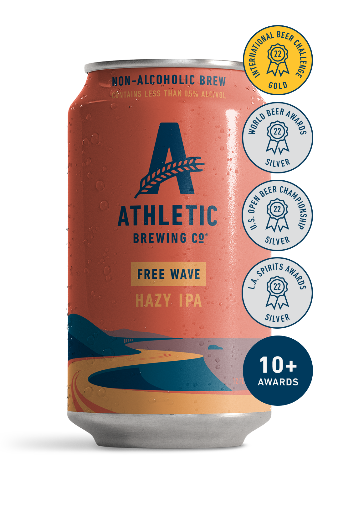 Athletic Brewing Co Non-Alcoholic Beer Free Wave available at Sip N Burn Liquors, refreshing craft brew for health-conscious consumers.