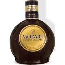 Mozart Dark Chocolate Cream Liqueur 750ml available at Sip N Burn Liquors - rich chocolate flavor with a creamy texture ideal for sipping or mixing.