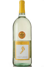 Barefoot Pinot Grigio bottle displayed at Sip N Burn Liquors, showcasing its elegant label and refreshing wine appeal.