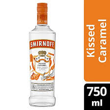 Smirnoff Kissed Caramel Vodka 750ml bottle available at Sip N Burn Liquors, perfect for cocktails and desserts.