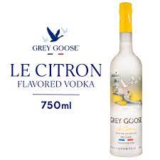 Grey Goose Le Citron Vodka 750ml available at Sip N Burn Liquors, premium citrus-flavored vodka perfect for cocktails and celebrations.