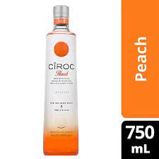 CIROC Peach Flavored Vodka 750ml Bottle available at Sip N Burn Liquors, perfect for cocktails and summer drinks.