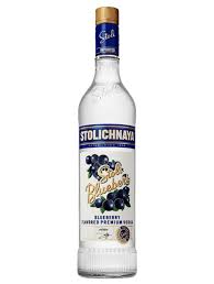 Stolichnaya Blueberi Vodka 750ml available at Sip N Burn Liquors, premium blueberry flavored vodka for cocktails and mixers.