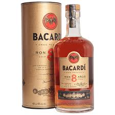 Rum Bacardi 8 Anos 750ml bottle from Sip N Burn Liquors, showcasing a premium aged rum with rich flavors and smooth finish.