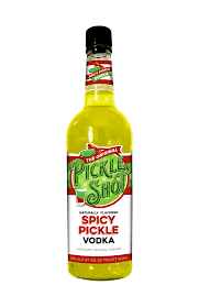 Original Pickle Shot Spicy Pickle 750ml from Sip N Burn Liquors, a flavorful blend of pickle flavor and spice for an adventurous drinking experience.