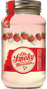 Ole Smoky Strawberry Cream 750ml available at Sip N Burn Liquors - smooth and fruity liqueur perfect for cocktails and desserts. Enjoy the taste of summer with every sip.