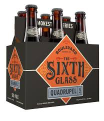 Boulevard Brewing Company the Sixth Glass Quadrupel Ale 6x 12oz Bottles available at Sip N Burn Liquors, rich and flavorful craft beer.