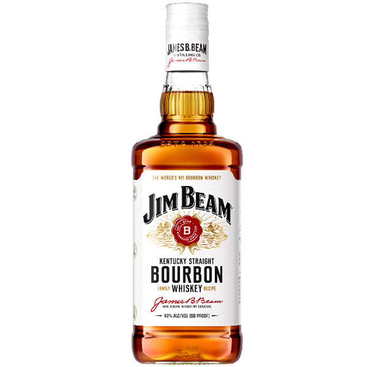 Jim Beam Kentucky Straight Bourbon Whiskey from Sip N Burn Liquors - premium bourbon with rich flavor and smooth finish