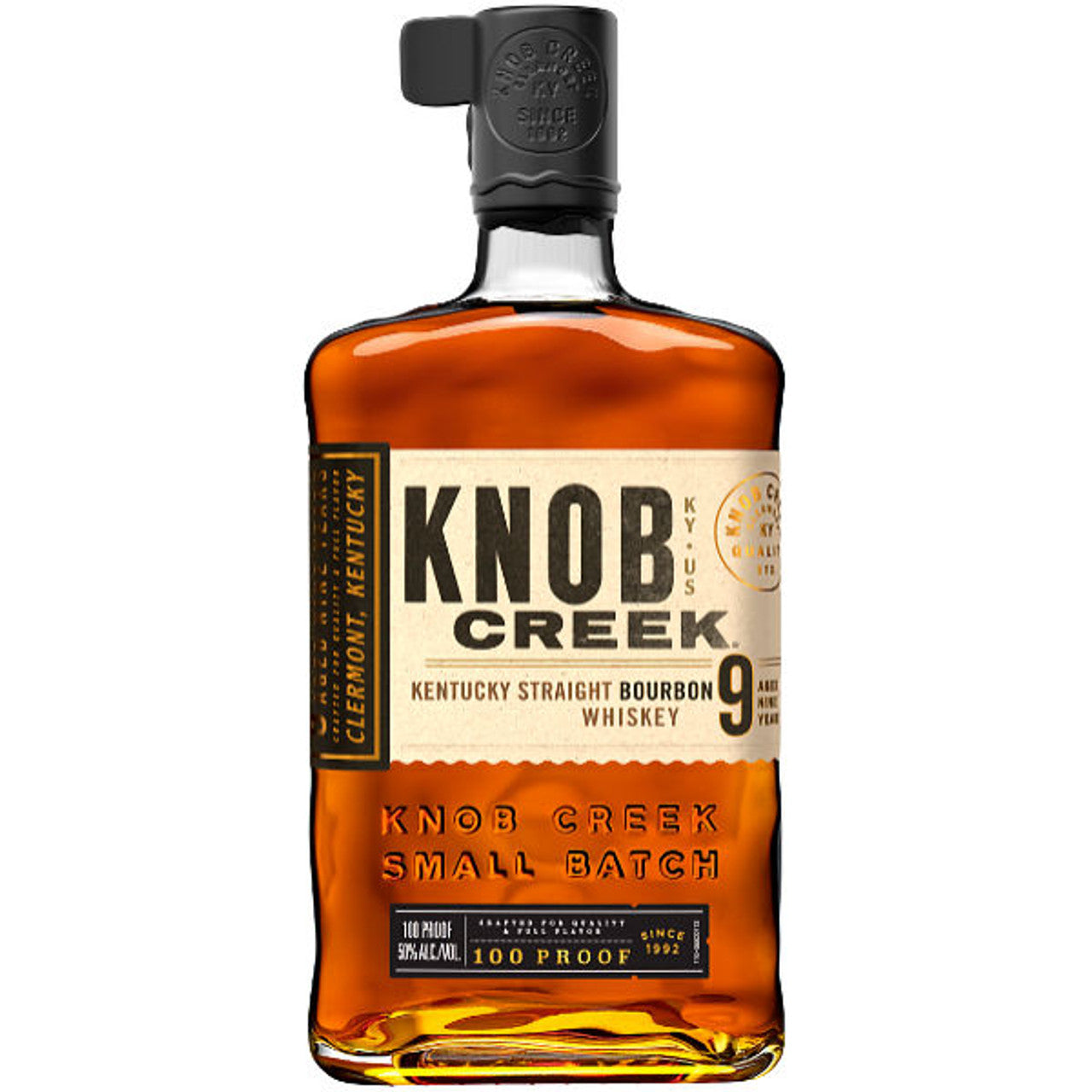 Knob Creek Small Batch 9 Year Old Straight Bourbon Whiskey 750ml available at Sip N Burn Liquors, premium bourbon with rich flavor and smooth finish.