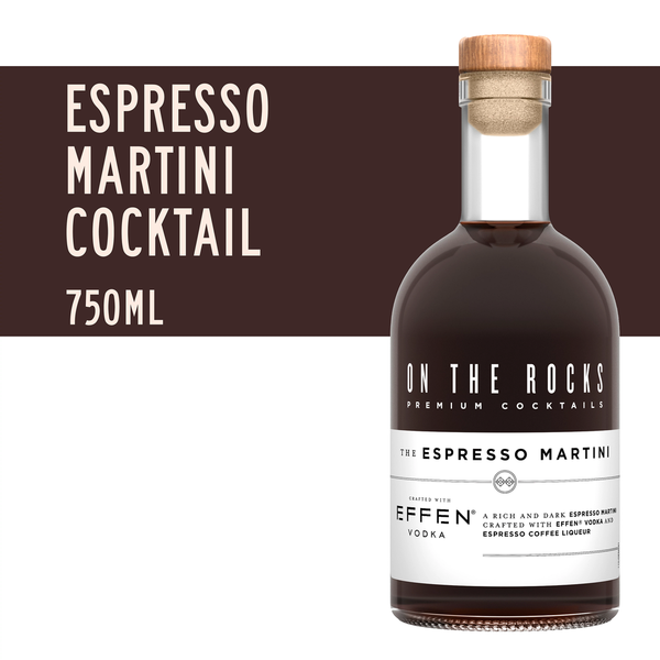 Otr on the Rocks Premium Cocktails Espresso Martini 750ml available at Sip N Burn Liquors for a delicious and convenient cocktail experience