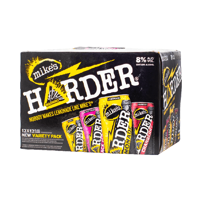 Mike's HARDER variety pack 12pk Cans from Sip N Burn Liquors, featuring a selection of refreshing flavors for a bold taste experience.