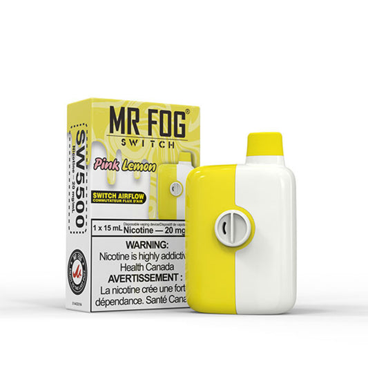 Mr FOG Switch Pink Lemonade vape product available at Sip N Burn Liquors, a refreshing and flavorful vaping experience with a delightful lemon taste.