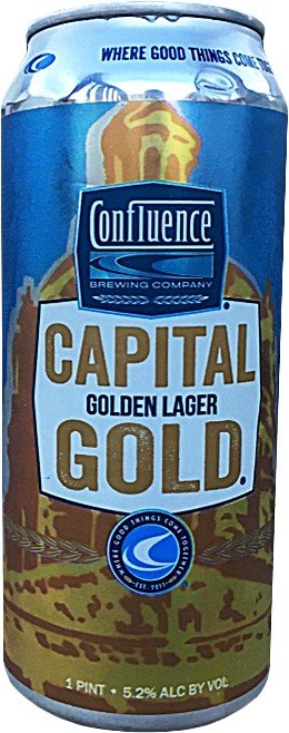 Alt text: Capital Gold Lager available at Sip N Burn Liquors, a refreshing and crisp beer with a golden hue, perfect for any occasion.