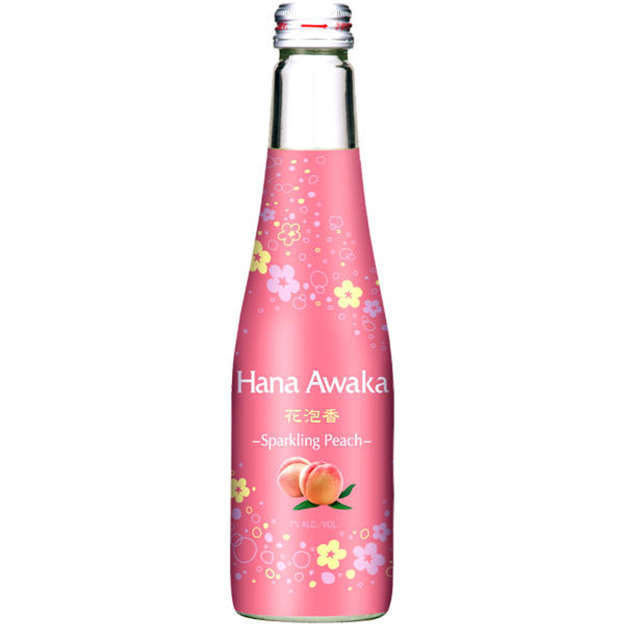 Hana Awaka Sparkling Peach 250ml available at Sip N Burn Liquors, refreshing peach-flavored sparkling beverage perfect for gatherings and celebrations.