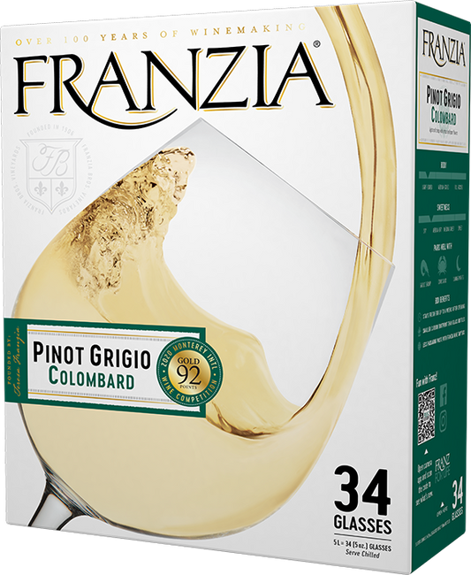 Franzia Pinot Grigio Colombard White Wine 500ml Box from California - Sip N Burn Liquors